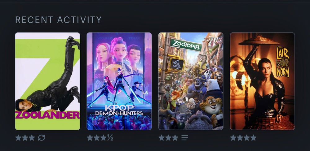 Mikes last four watched films