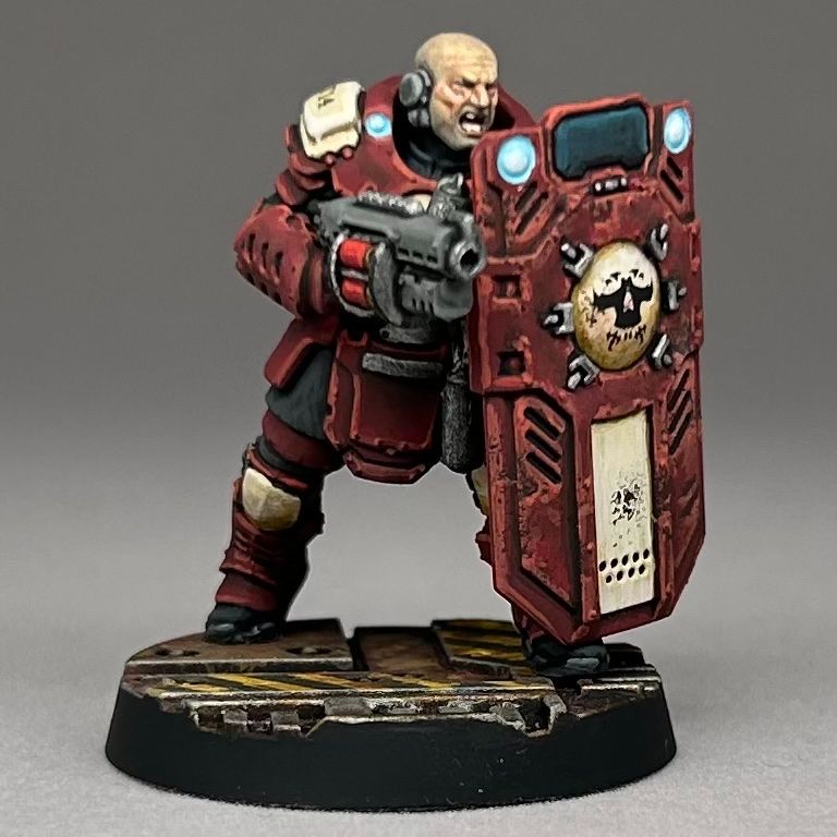 Palanite Subjugator Enforcer set to take a charge.