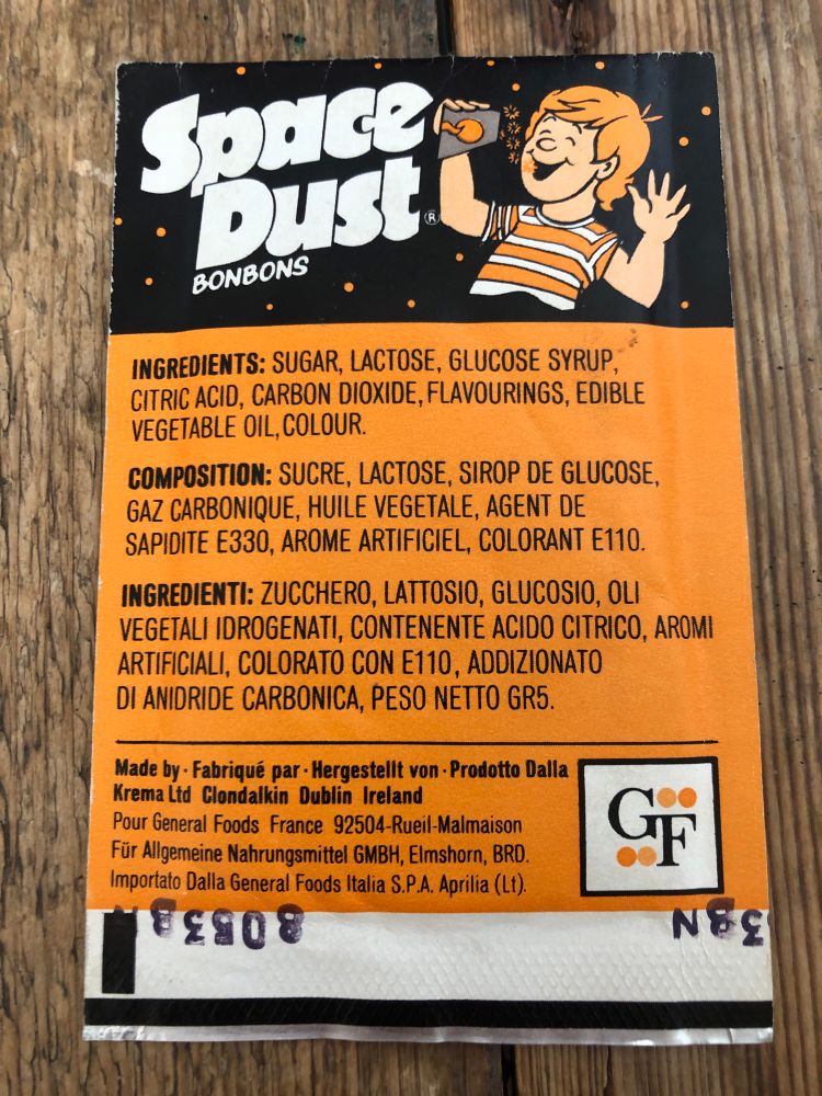 Back label. Not healthy. 