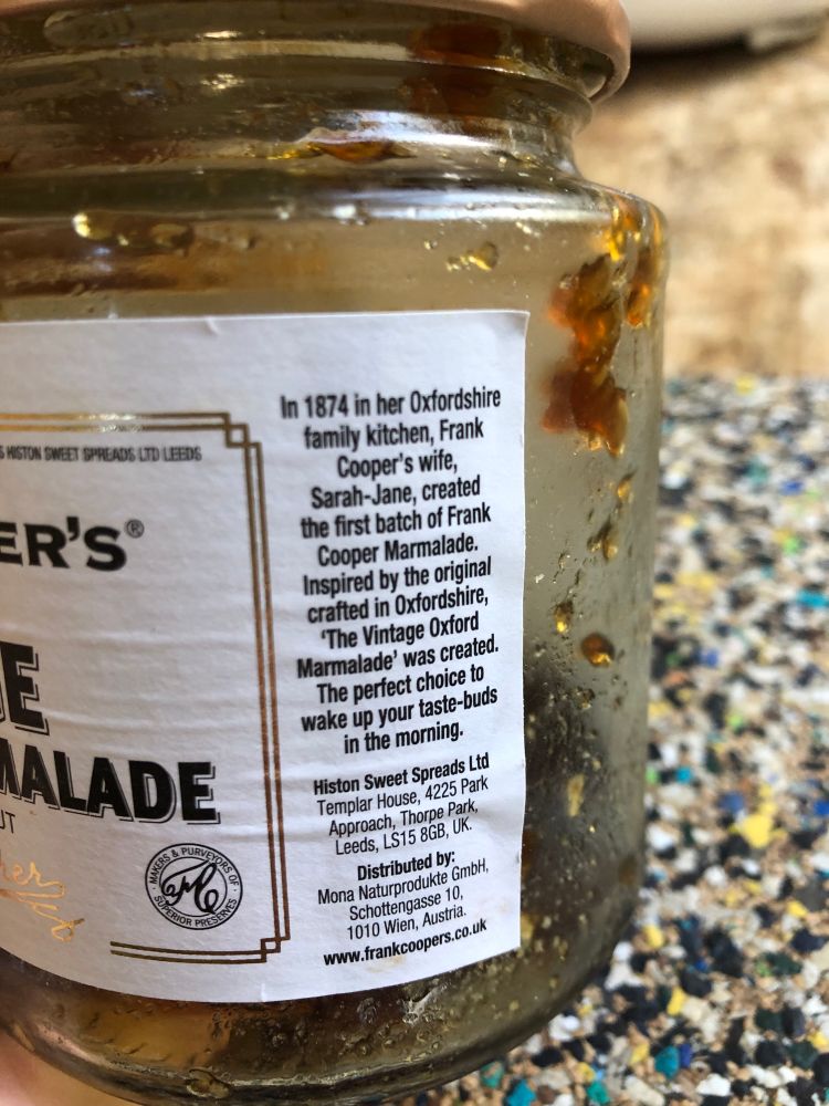 Label showing it’s made in Leeds and was invented by Sarah-Jane Cooper