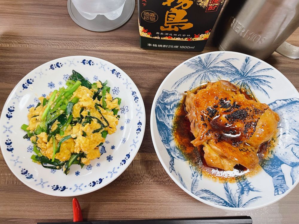 チキンステーキ
ニラ玉