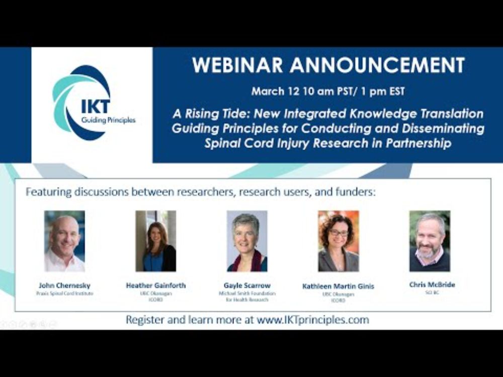 Integrated Knowledge Translation (IKT) Guiding Principles for Spinal Cord Injury (SCI) Research