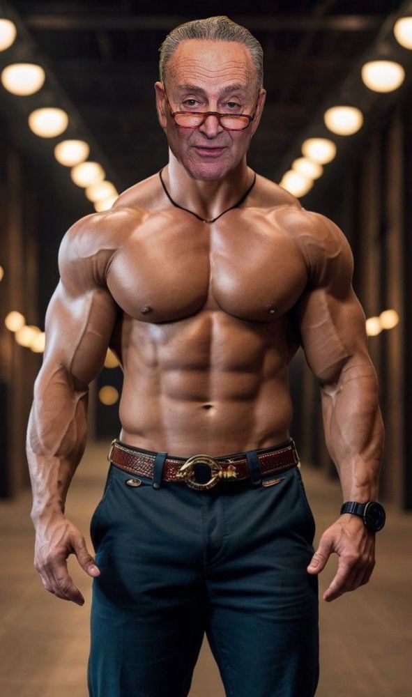 Incredibly jacked Chuck Schumer