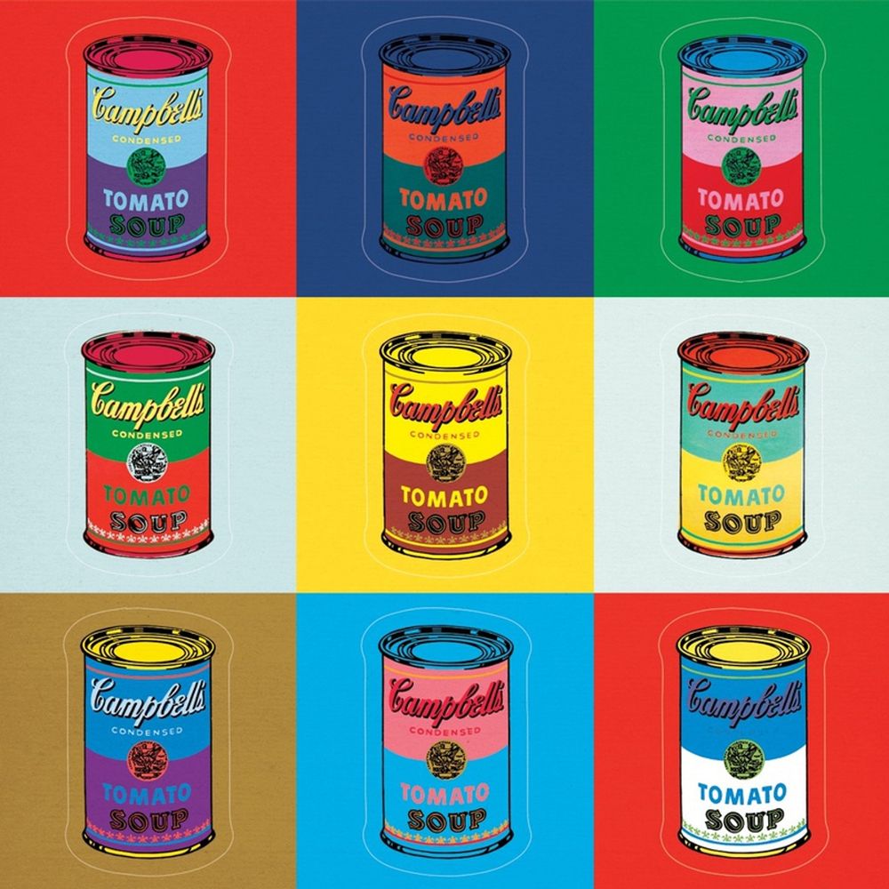 Andy Warhol Campbell's soup can sticker sheet, MoMA design store