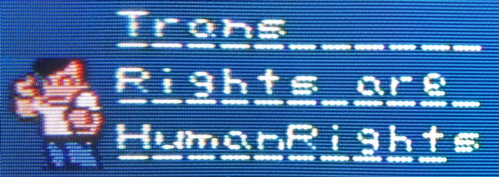 Kunio saying Trans Rights are Human Rights