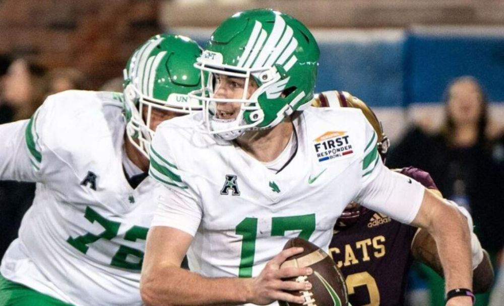 University of north texas helmets in action