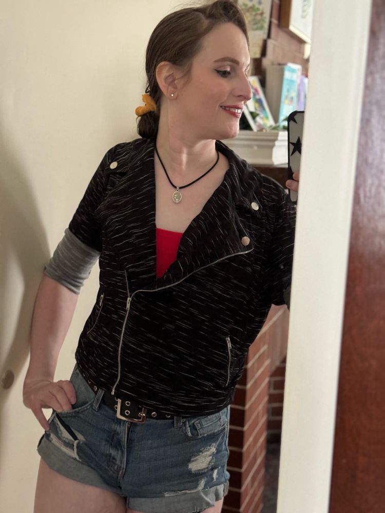 Had my hair tied up this morning. Not me, though, I wasn’t tied up. Not this morning, anyways.