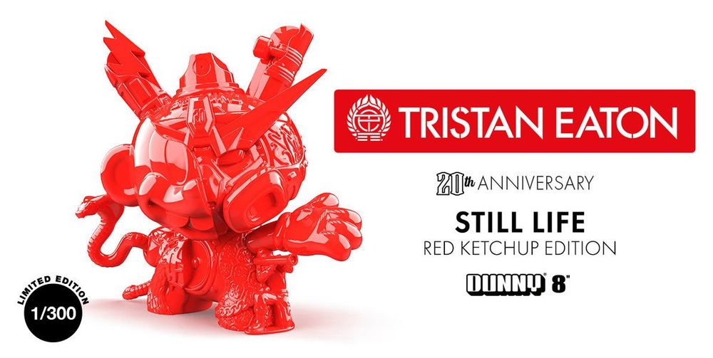 #Kidrobot presents 20th Anniversary STILL LIFE Dunny "Ketchup" edition from Tristan Eaton!