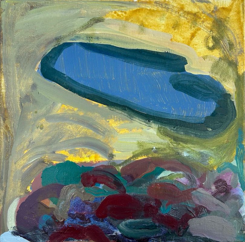 Rocks, Stream and Cloud 2024 12 x 12 inches available dm me 