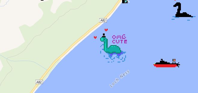 loch ness, cute drawing
