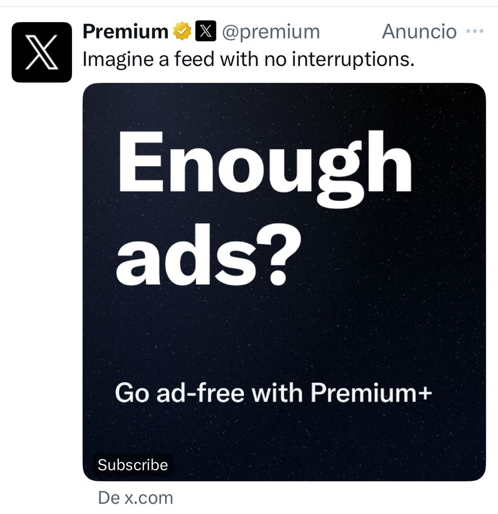 Enough ads / Twitter 
