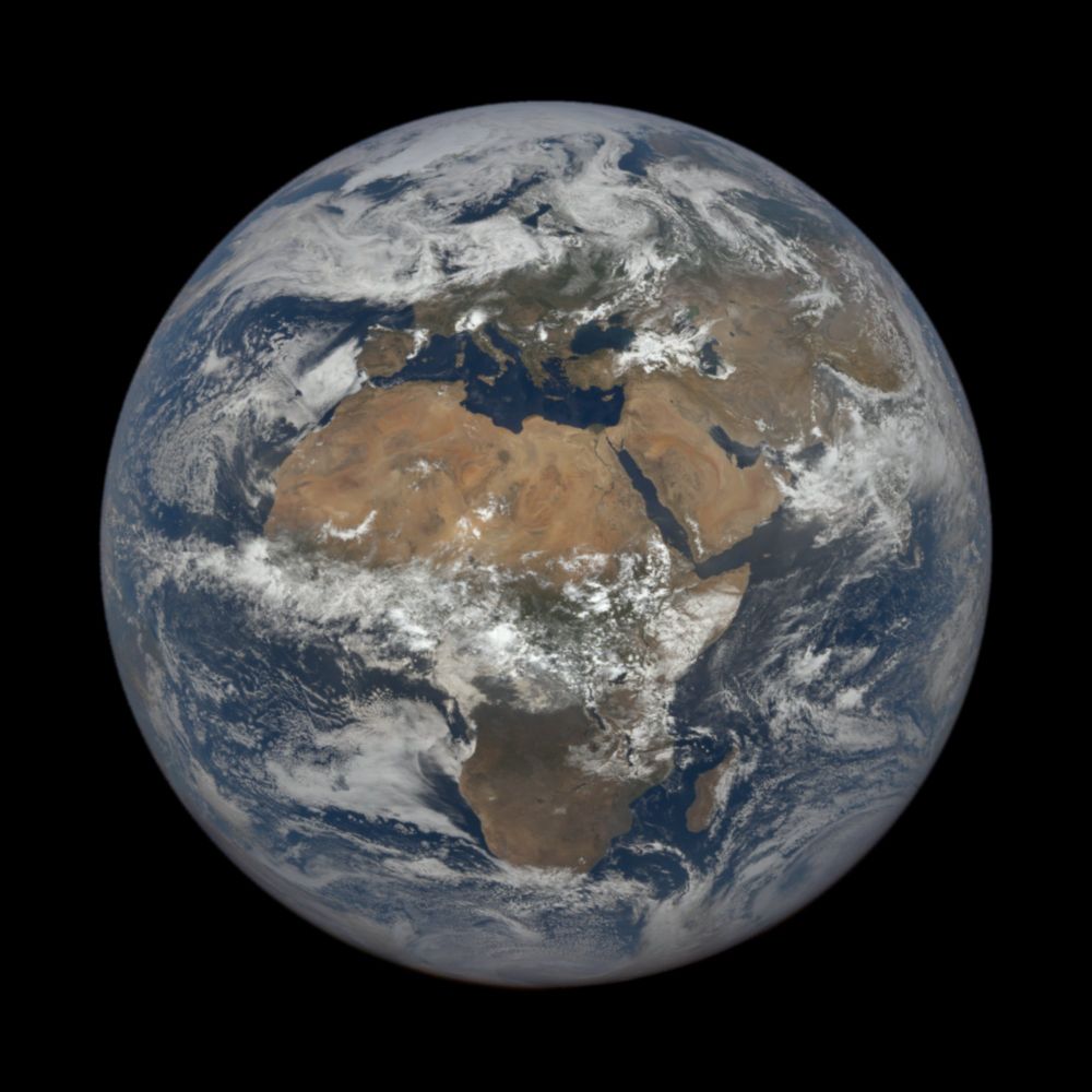 Earth from space, centered on Chad, captured on Saturday, July 5, 2025 at 10:30:11 AM by NASA's DSCOVR EPIC camera.
