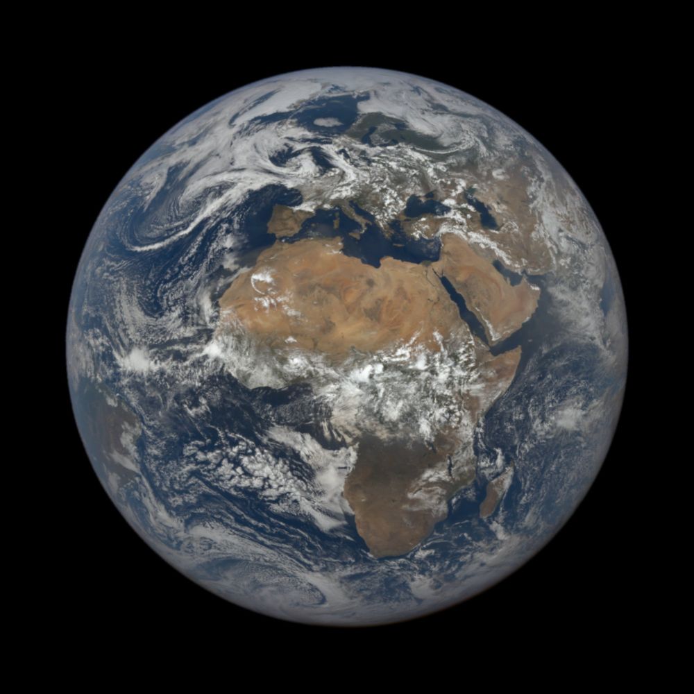 Earth from space, centered on Niger, captured on Tuesday, July 15, 2025 at 11:26:17 AM by NASA's DSCOVR EPIC camera.