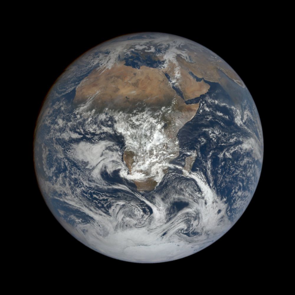 Earth from space, centered on Zambia, captured on Friday, November 14, 2025 at 9:22:36 AM by NASA's DSCOVR EPIC camera.