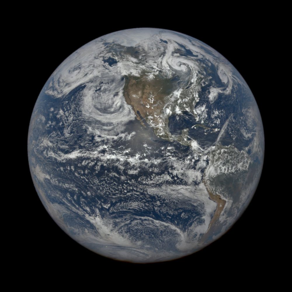 Earth from space, centered on the North Pacific Ocean, captured on Sunday, July 13, 2025 at 7:32:32 PM by NASA's DSCOVR EPIC camera.