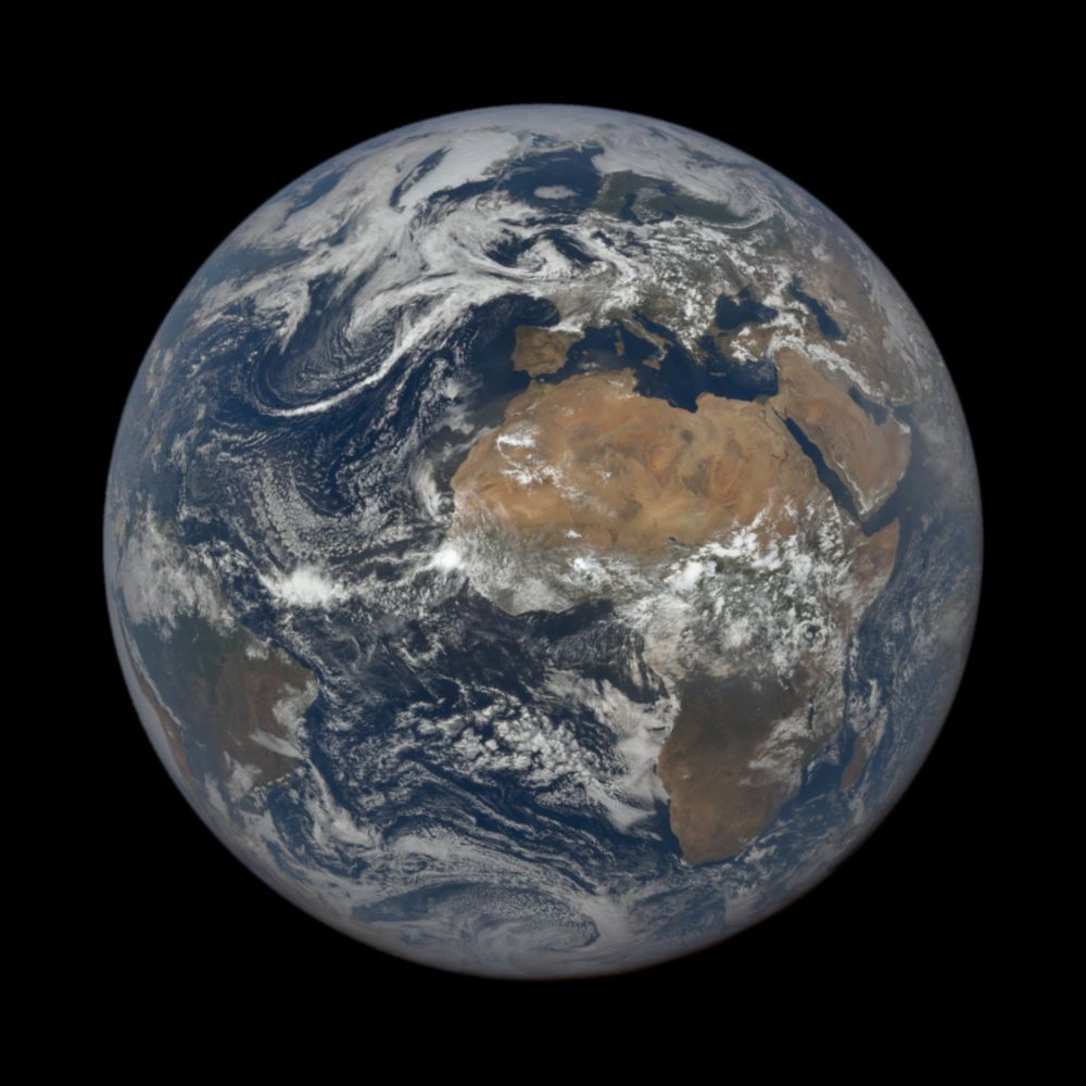 Earth from space, centered on Mali, captured on Tuesday, July 15, 2025 at 12:31:44 PM by NASA's DSCOVR EPIC camera.