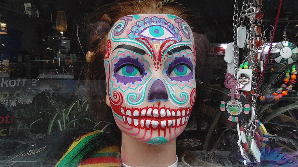 Mexican Death Mask - Strange Stuff I Saw in Shop Windows part 4  by Kitsune Kowai