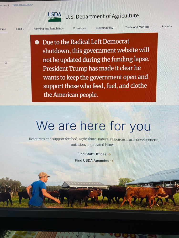 A screenshot of a U.S. federal government webpage with an official banner about elections and voting. The banner features plain text and links directing visitors to voter registration and election information.
The image shows a standardized government election information banner that appears on federal websites. While presented as neutral voter guidance, the user views it as partisan and misleading — a government-driven message intended to promote a false narrative rather than provide unbiased information.