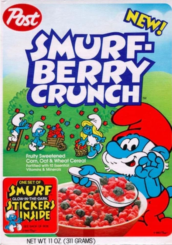 Smurf berry crunch cereal
