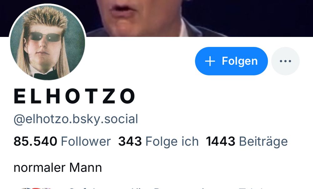 elhotzo profil mit „normaler mann“ in der caption