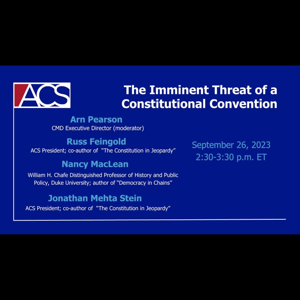 The Imminent Threat of a Constitutional Convention