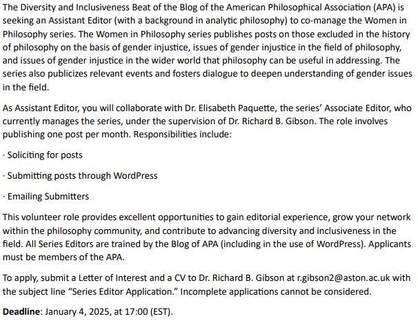 Job advert detailing the role and contact details.