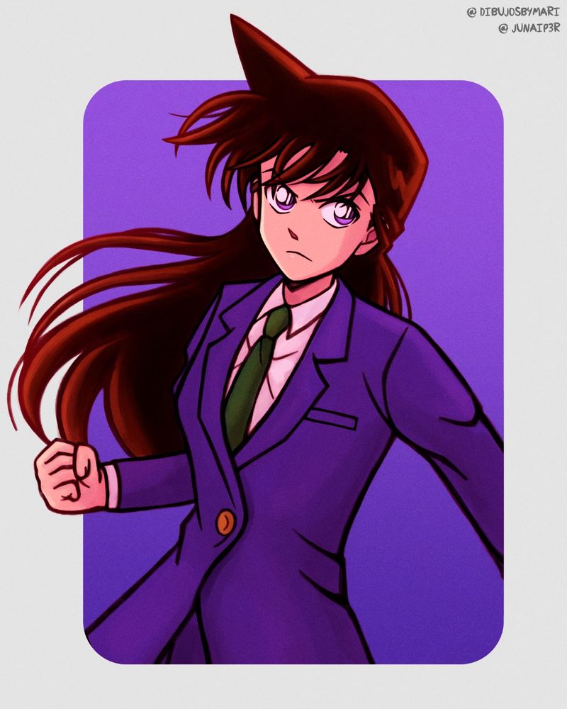 digital drawing of ran mouri from detective conan