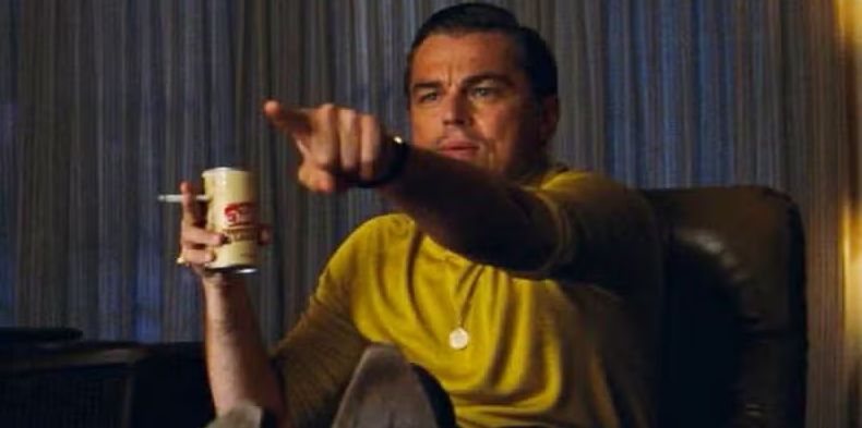 leonardo dicaprio pointing in once upon a time in hollywood