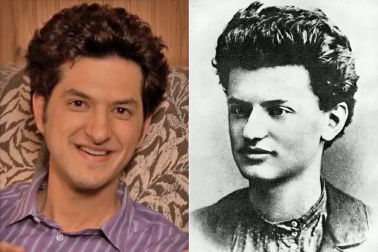 pictures of Ben Schwartz and Leon Trotsky side by side looking super alike its a vampire he's a vampire and he thought we'd never find out but we did