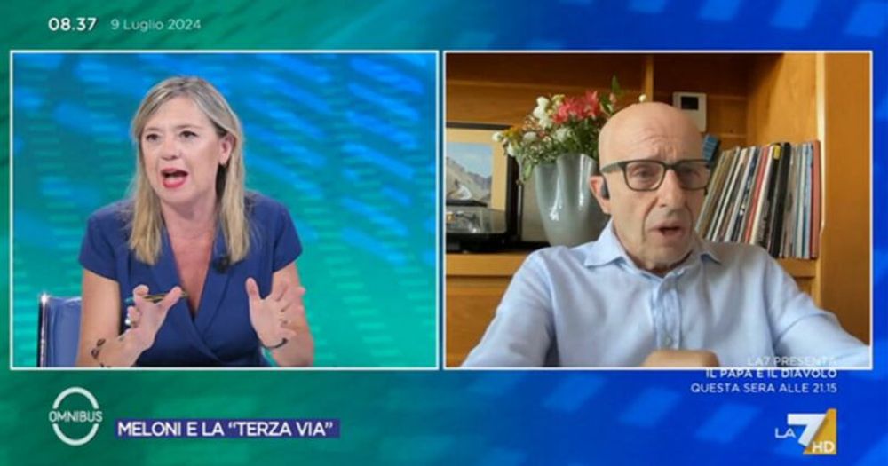 Sallusti: "La sinistra con Renzi prese il 40%, non vincerà mai con Fratoianni e quella ragazzotta lì, la Salis". Scontro con Preziosi su La7 - Il Fatto Quotidiano