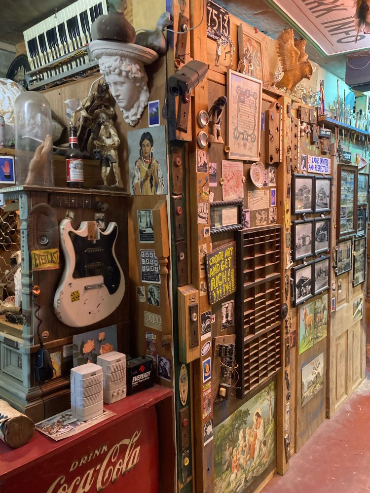 Miscellaneous stuff on the wall at the Abita Mystery House