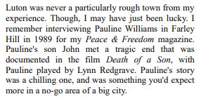 Extract from the Paul Rance book, Made in Luton.