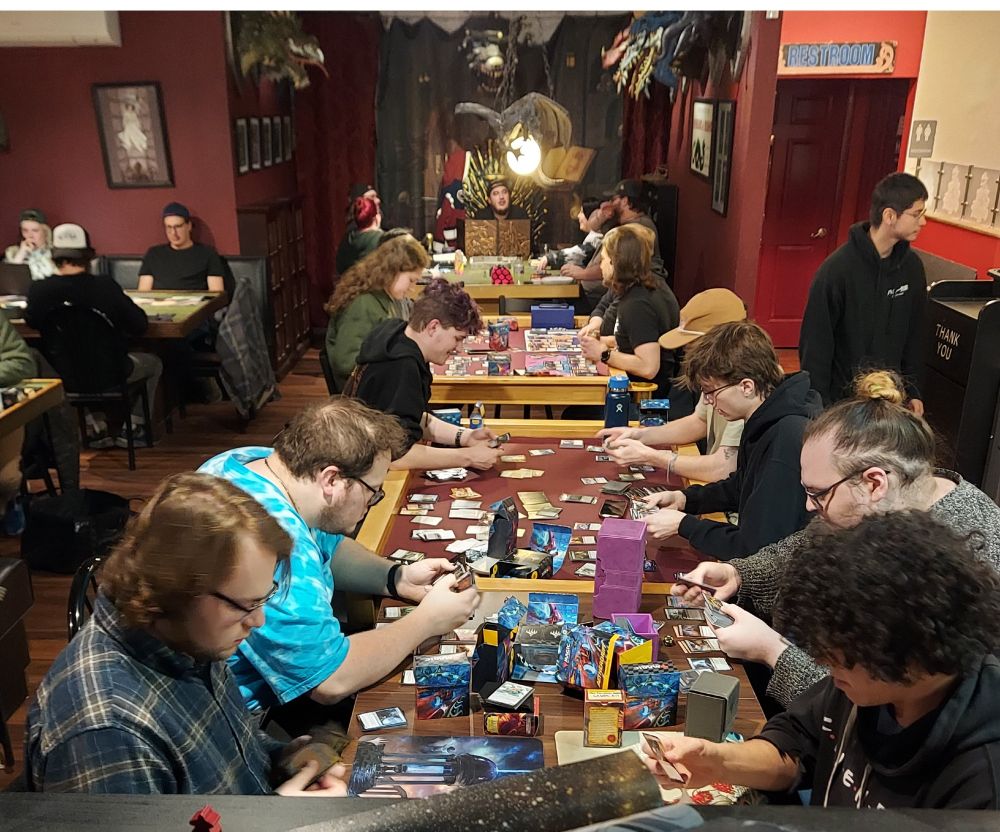 Magic the Gathering players at a prerelease