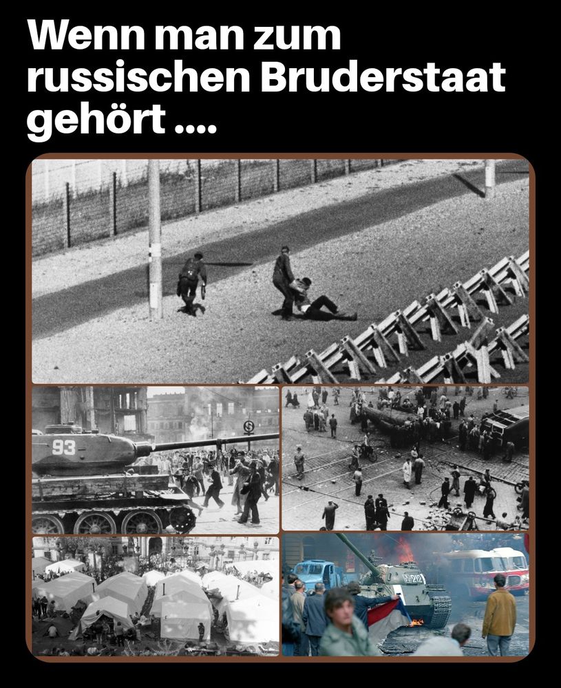 Historische Aufstände der Ostblockstaaten gegen die sowjetischen Besatzer
