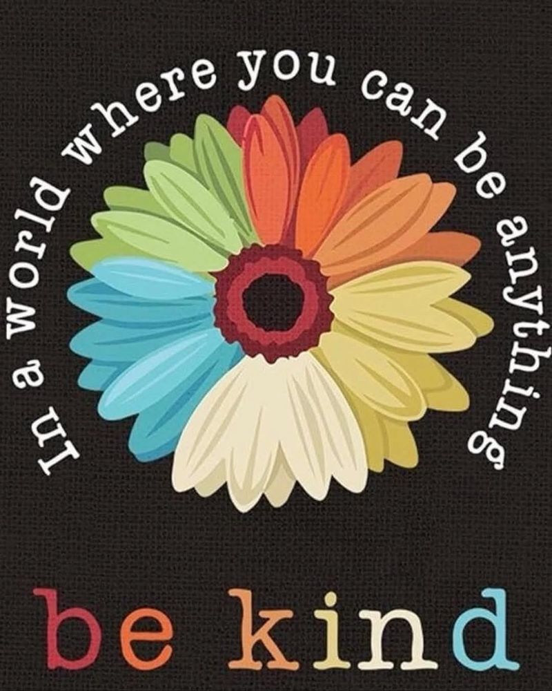 In a world where you can be anything, be kind. 