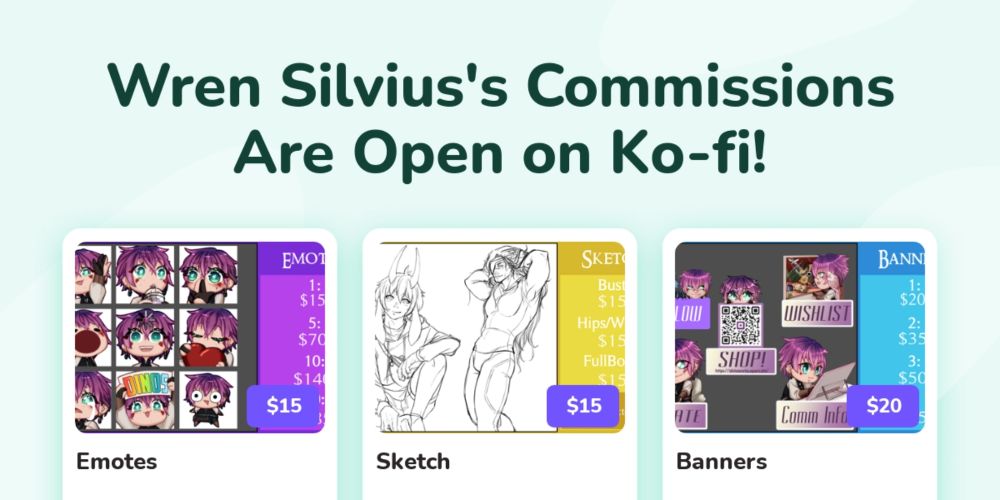 Wren Silvius's Ko-fi Commissions