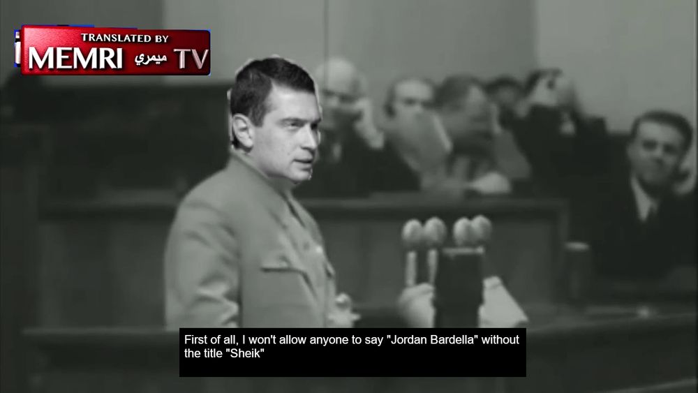 Détournement d'une image "First of all, I won't allow anyone to say "Joseph Staline" without the title "Sheik" avec Barde(pas)lla