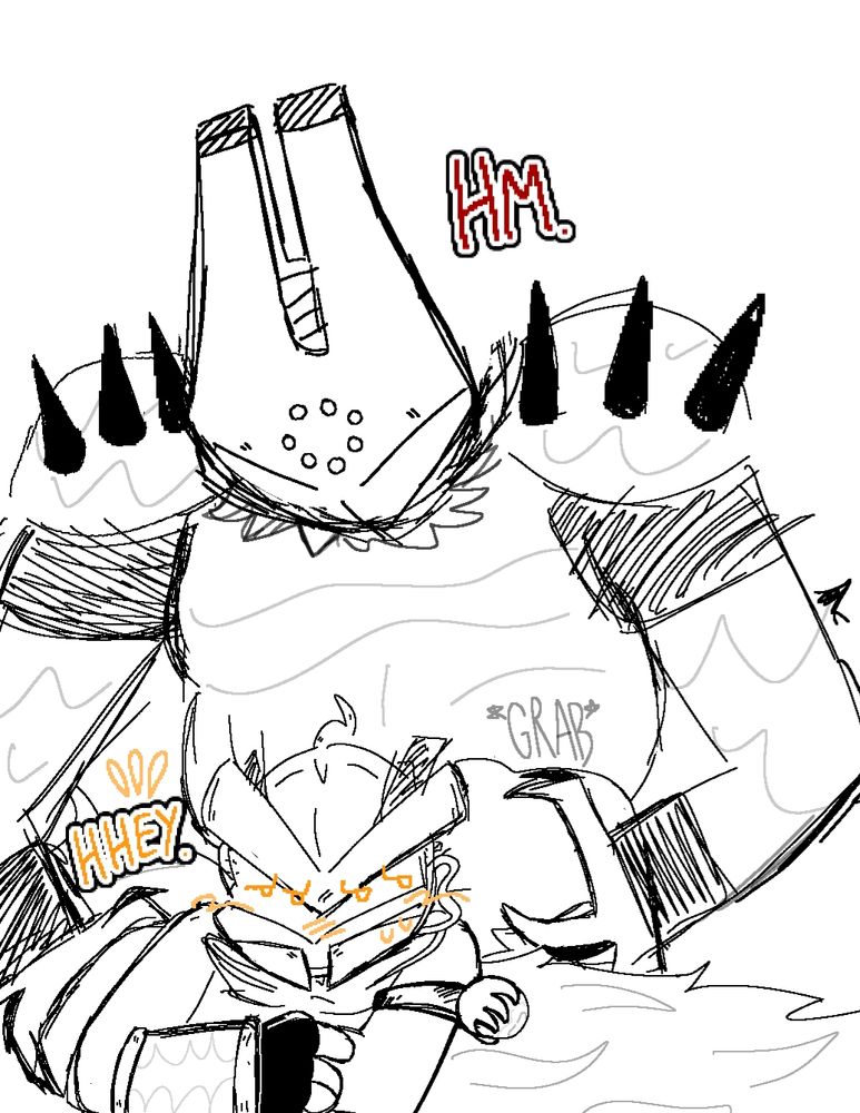 nezarec groping mars. the caption is funny cause mars goes by it/it's. Heheh.