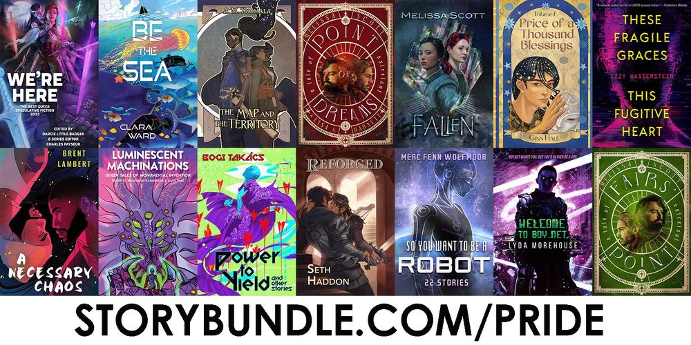 The books covers for the Pride StoryBundle, available at https://storybundle.com/pride.