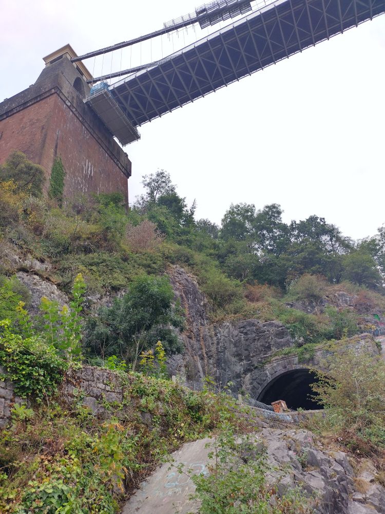 Railway tunnel under the Clifton Suspension Bridge