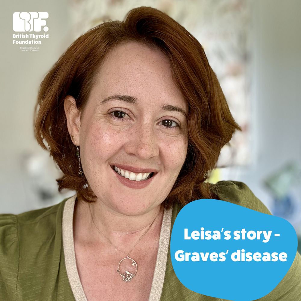 Leisa is shown smiling. Caption reads: Leisa's story - Graves' disease