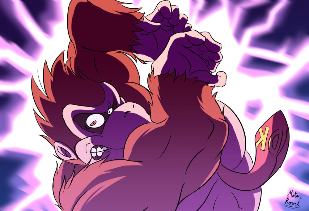 Donkey Kong preparing the Galick Gun