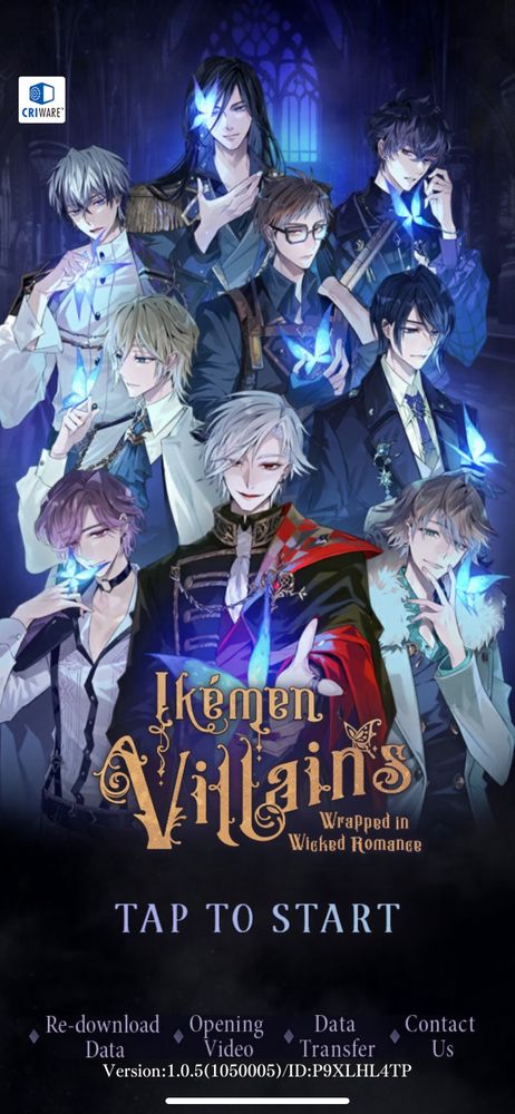 loading screen for ikemen villains (my favorite otome game) 