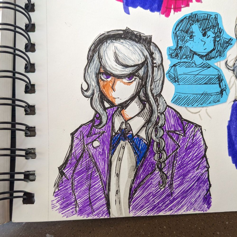 Sketch of Nozomi Kirifuji, done in pen