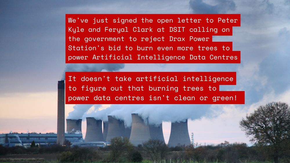 Image of power station cooling towers with text over. The text is the same as in the Bluesky post.