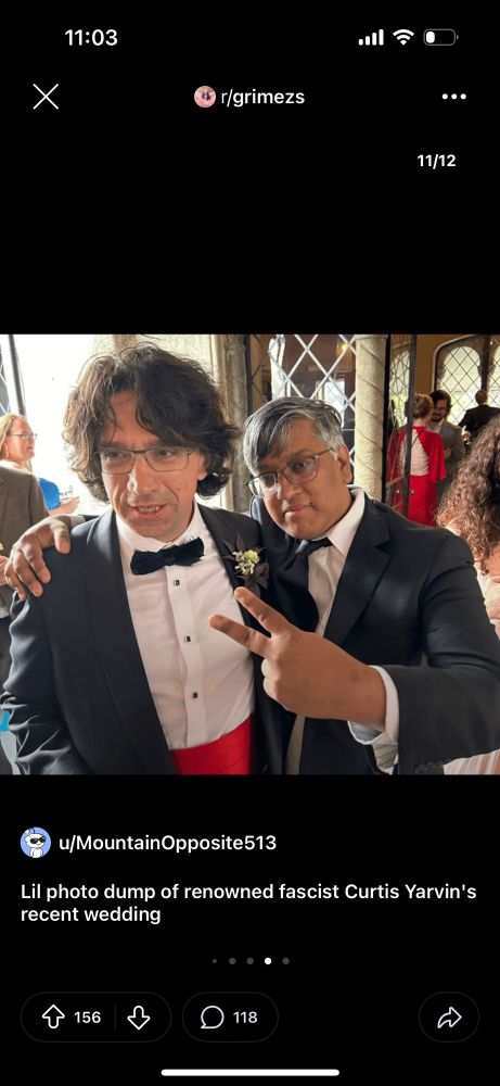 Photo of Yarvin at his wedding