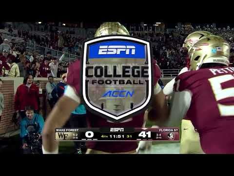Seminole Moment: Tommy Castellanos's 11-Yard TD Pass to Duce Robinson vs. Wake Forest (2025)