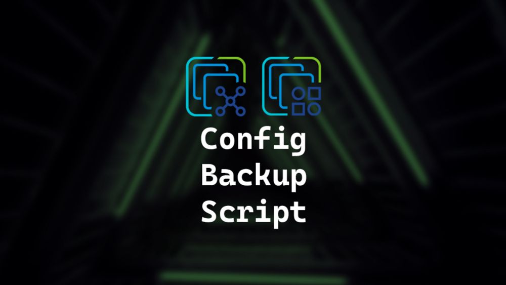 vCenter ESXi Config Backup Script