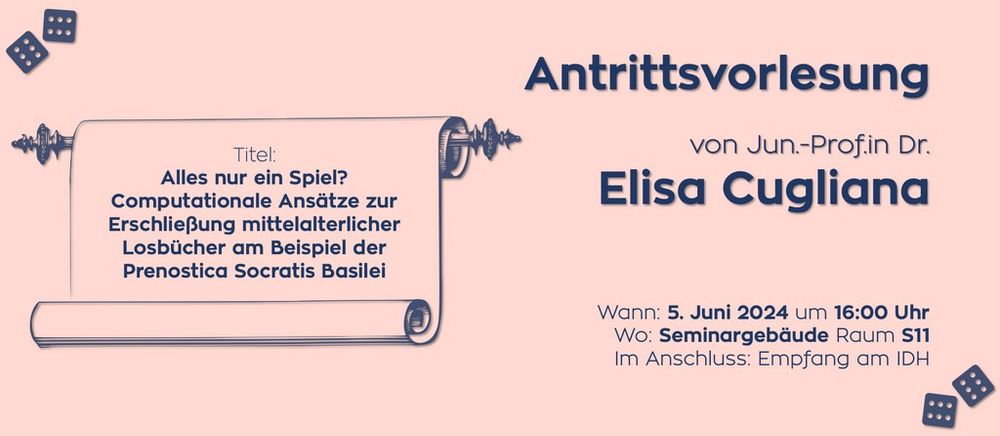 Flyer Antrittsvorlesung mit Text aus dem Post.