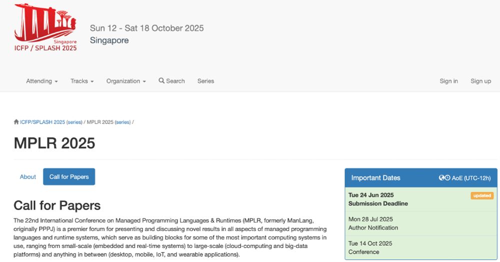 Screenshot of the linked MPLR website